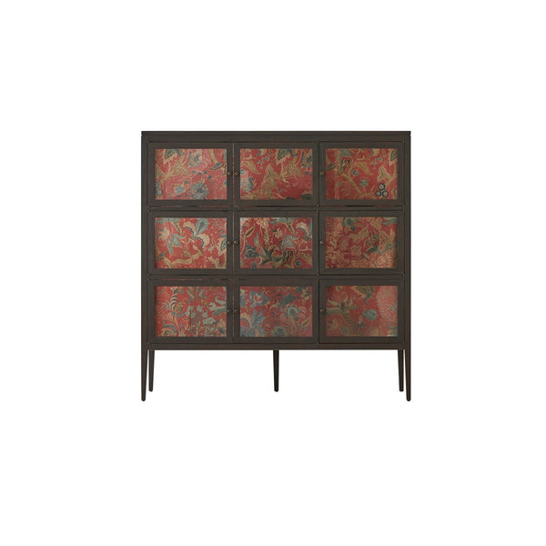 vtwonen Tikamoon Iepenhouten vitrinekast 160 Tana - Zwart