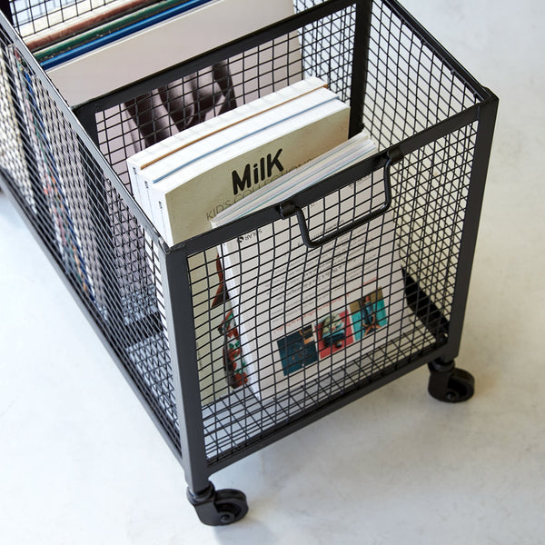 Vtwonen Tikamoon Industriel - Metalen Kast Op Wielen - Zwart