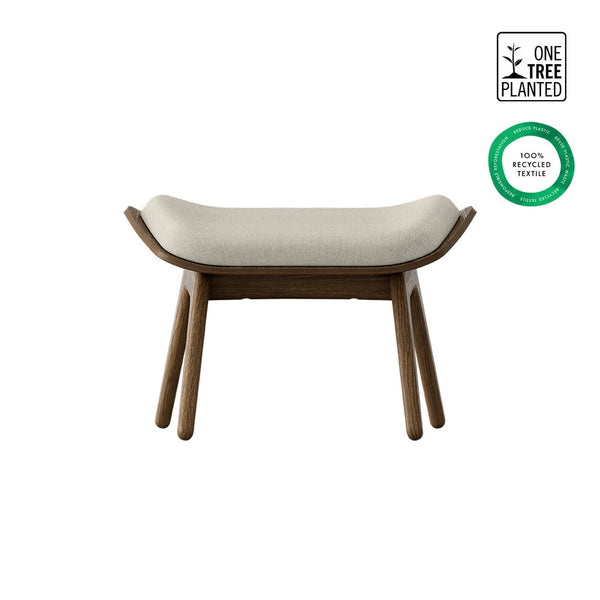 Vtwonen Umage The Reader Ottoman Voetenbank Donker Eiken - White Sands