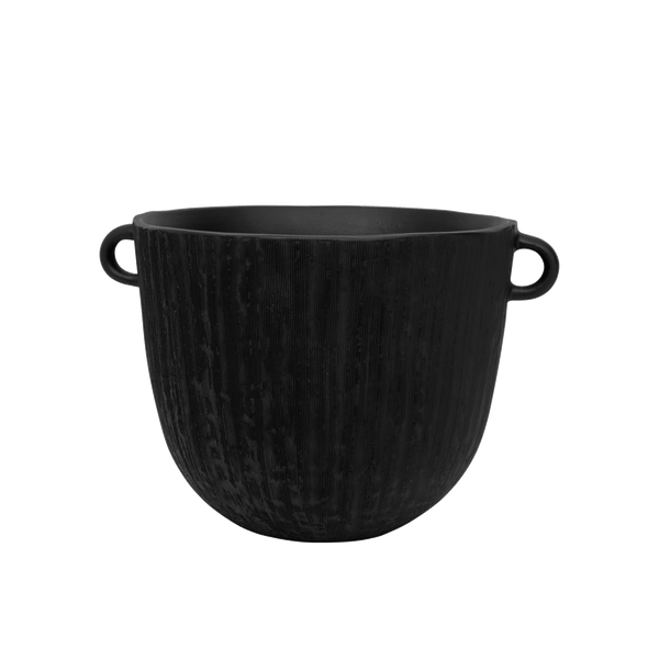 vtwonen Urban Nature Culture decoratieve pot Confit Black Black - Ø 23x30x20cm