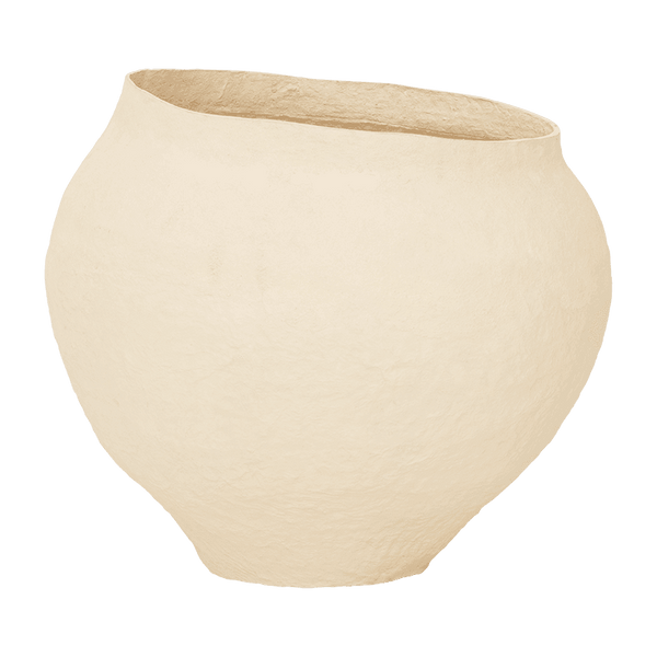 vtwonen Urban Nature Culture decoratieve pot Sandia XL Sand - Ø 57x52cm