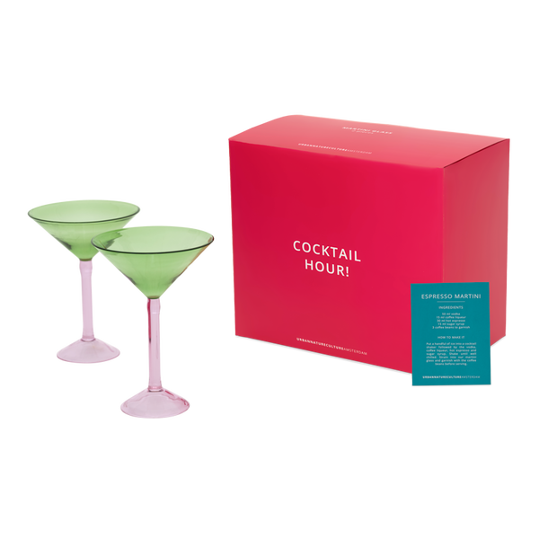 vtwonen Urban Nature Culture Martini cocktail glass set van 2 in cadeauverpakking - Ø 13 * 18 CM