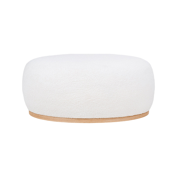 Vtwonen Artichok Madelon Ovale Poef Bouclé Wit