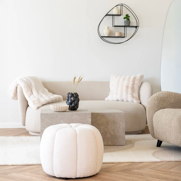 Vtwonen Artichok Marije Fluffy Plaid - Gebroken Wit