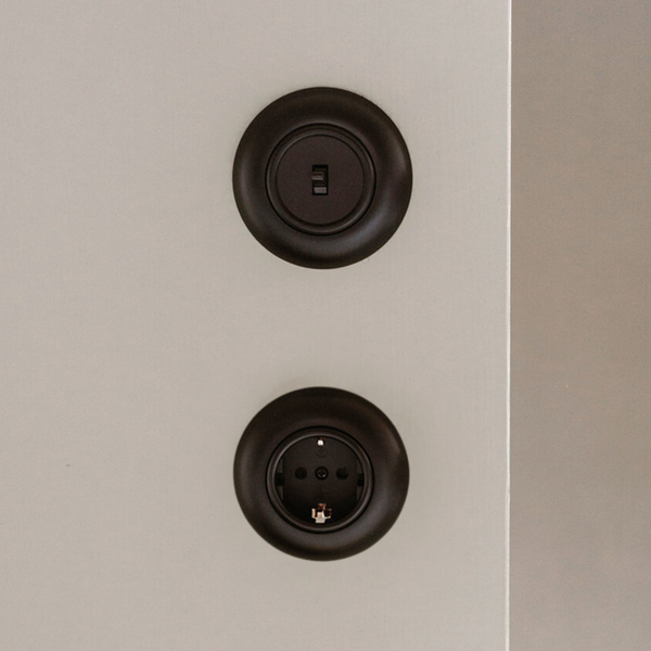 Vtwonen De Oude Schakelaar Dimmer - Mat Zwart - Rond