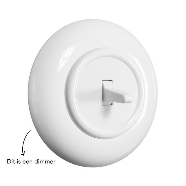 vtwonen De Oude Schakelaar dimmer - wit - rond