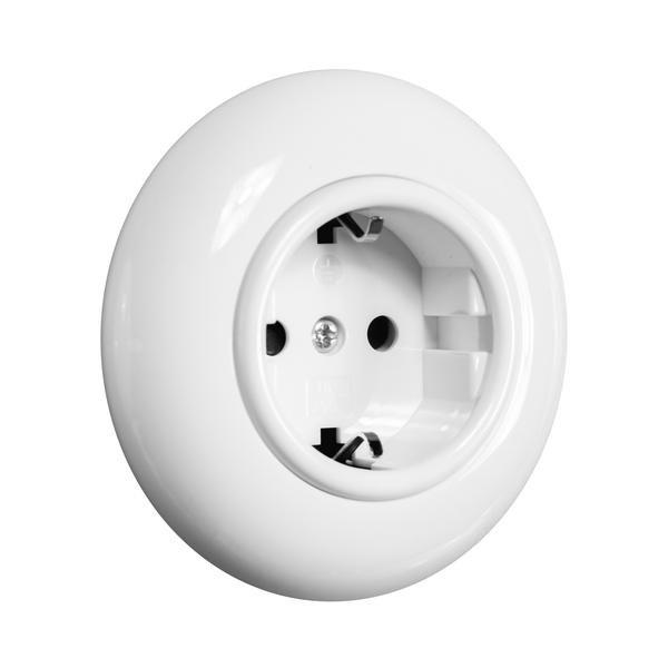 vtwonen De Oude Schakelaar stopcontact - wit - rond