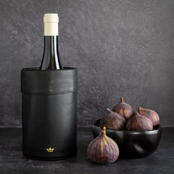 Vtwonen Dutchdeluxes Luxe Leren Wijnkoeler Zwart