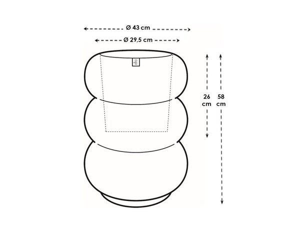 Vtwonen Elho Amber Roll High Beige - Ø43cm