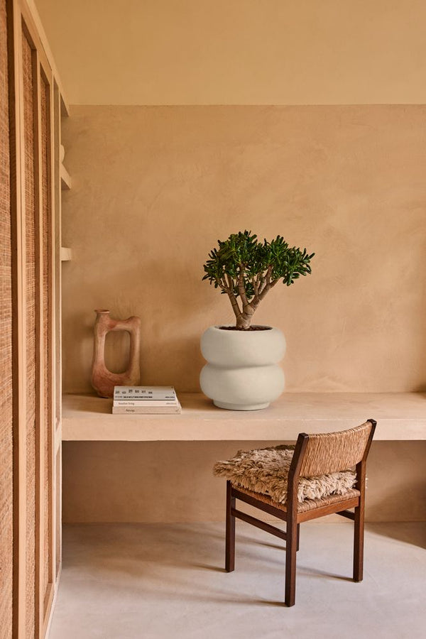 Vtwonen Elho Amber Roll Low Wit - Ø43cm