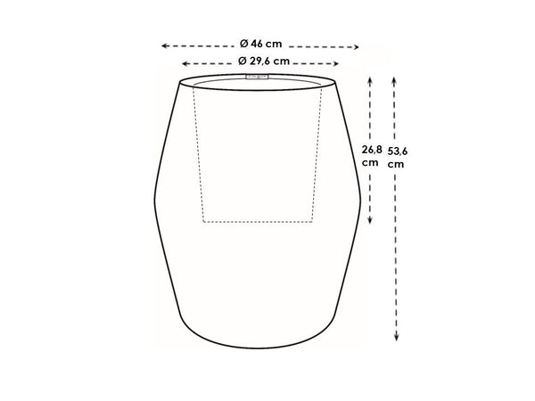 Vtwonen Elho June Split High Zwart - Ø46cm