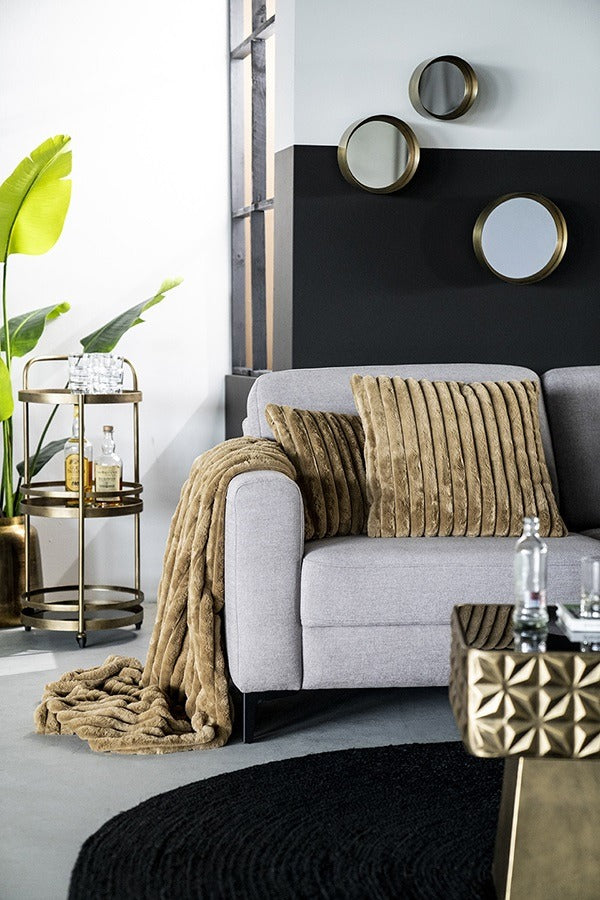 Vtwonen FurniLux Plaid Wuzzy - Goud - 140x170cm