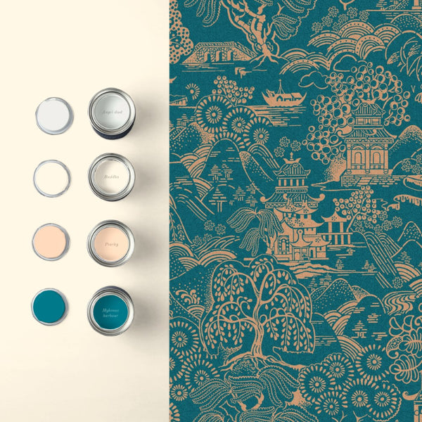 Vtwonen Graham & Brown Vliesbehang Basuto Teal Blauw