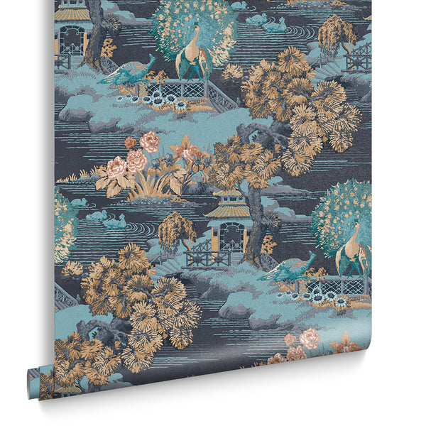 vtwonen Graham & Brown vliesbehang Edo Toile Navy