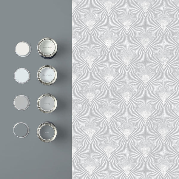 Vtwonen Graham & Brown Vliesbehang Fan Silver Zilver