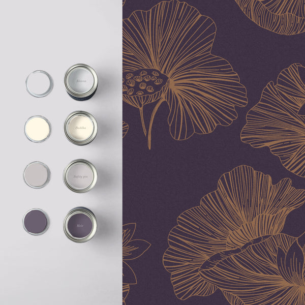 Vtwonen Graham & Brown Vliesbehang Lotus Plum Paars