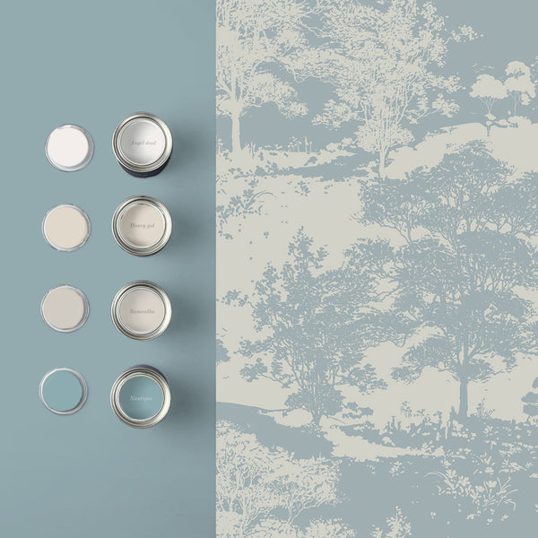 Vtwonen Graham & Brown Vliesbehang Meadow Dusk Blauw