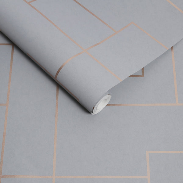 Vtwonen Graham & Brown Vliesbehang Primo Grey Grijs