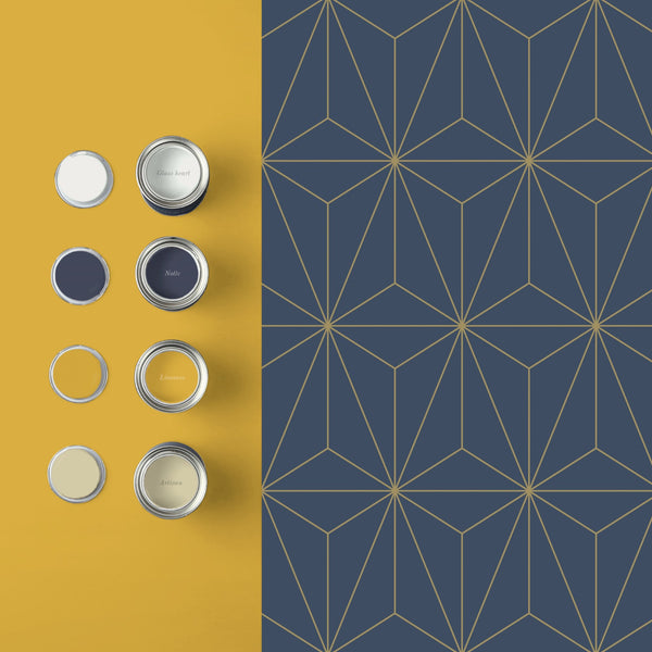 Vtwonen Graham & Brown Vliesbehang Prism Navy Blauw