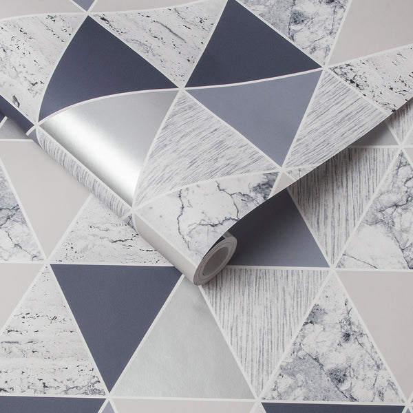 Vtwonen Graham & Brown Vliesbehang Reflections Blauw