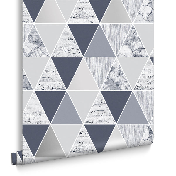 vtwonen Graham & Brown vliesbehang Reflections blauw