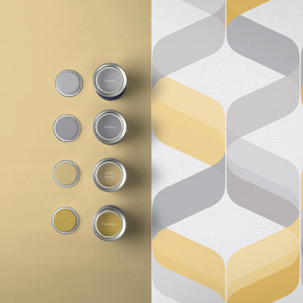 Vtwonen Graham & Brown Vliesbehang Retro Lemon Geel