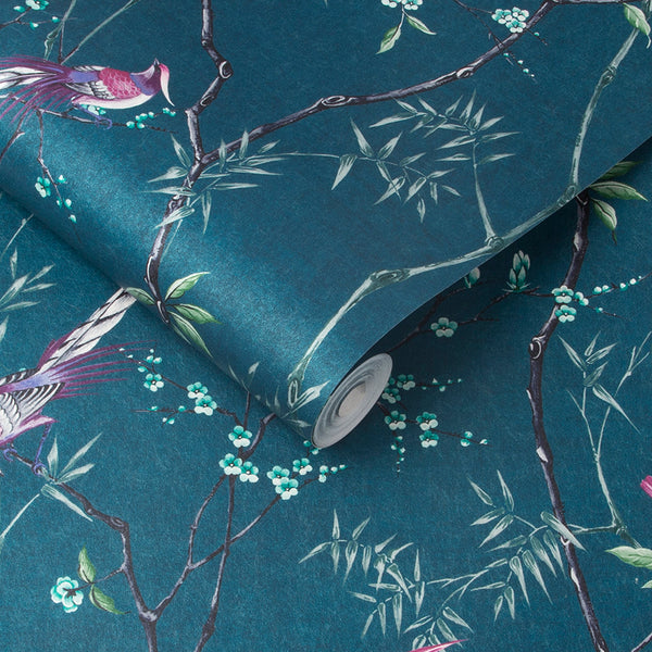 Vtwonen Graham & Brown Vliesbehang Tori Teal Blauw