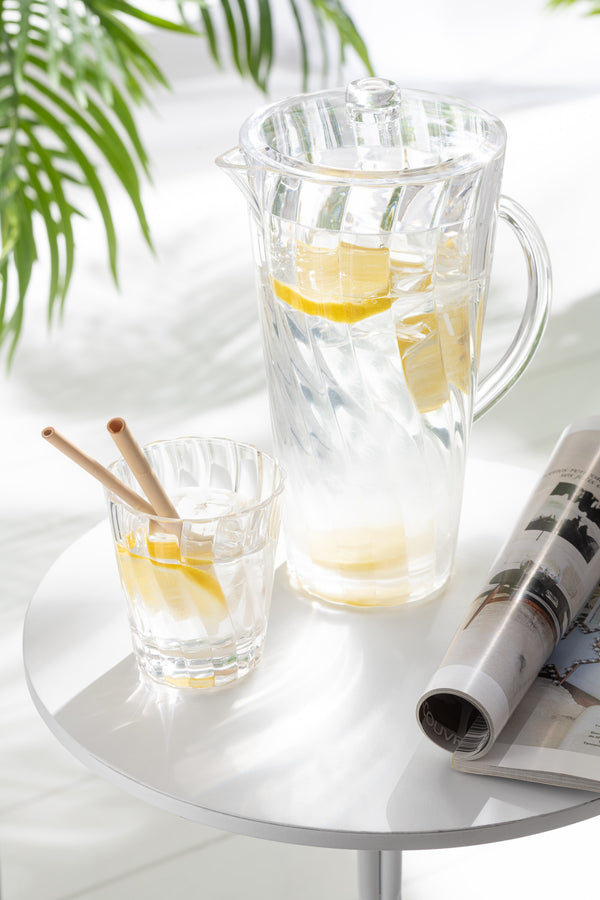 Vtwonen J-Line Karaf Wave - Kunststof - Transparant