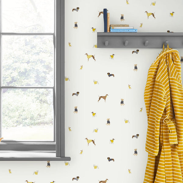 Vtwonen Joules Vliesbehang Harbour Dogs Wit