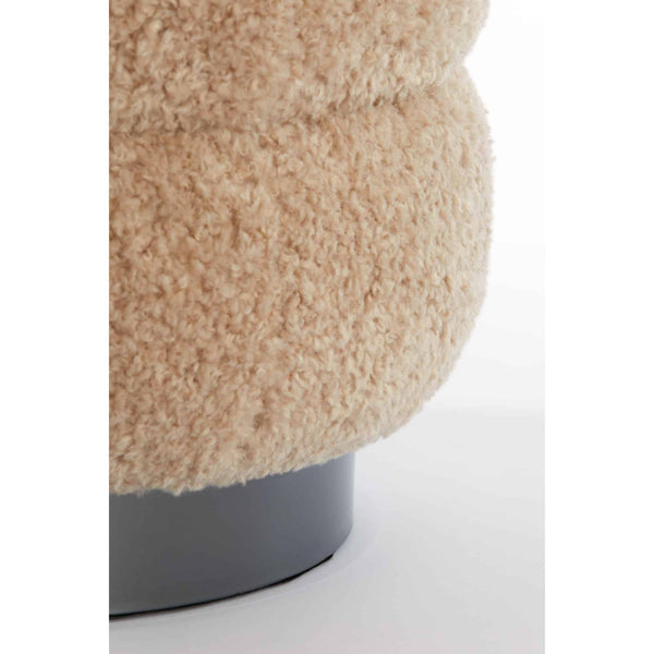 Vtwonen Light & Living Poef Jobbi - Bruin - Ø40cm