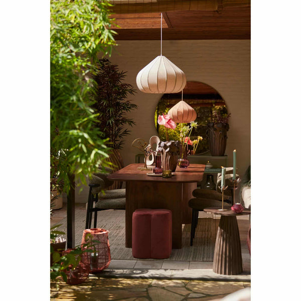 Vtwonen Light & Living Poef Nalani - Rood - 38x38x45cm