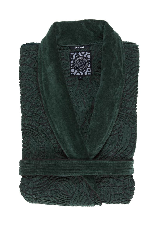 Vtwonen MOOOI Badjas Dodo Pavone - L - Donker Groen