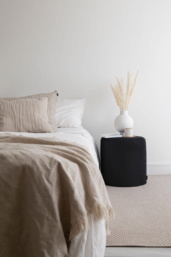 Vtwonen Noo.ma FOLK Poef - Black Tie Wool