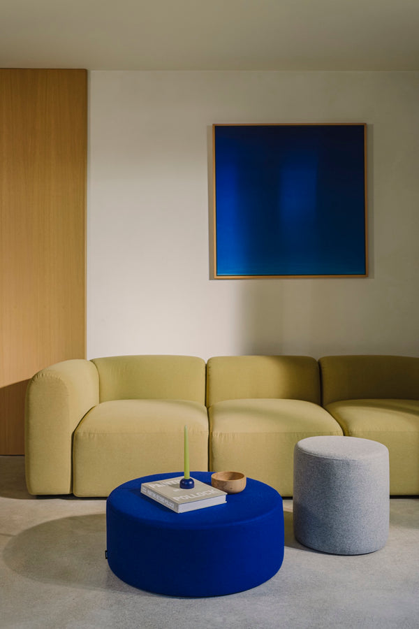 Vtwonen Noo.ma FOLK Poef - Blueberry Pie Wool