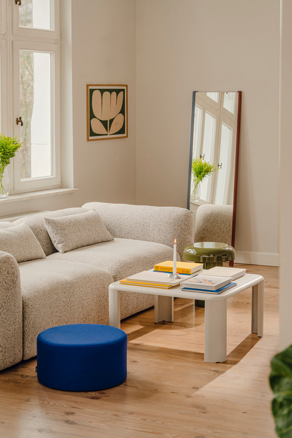 Vtwonen Noo.ma FOLK Poef - Blueberry Pie Wool