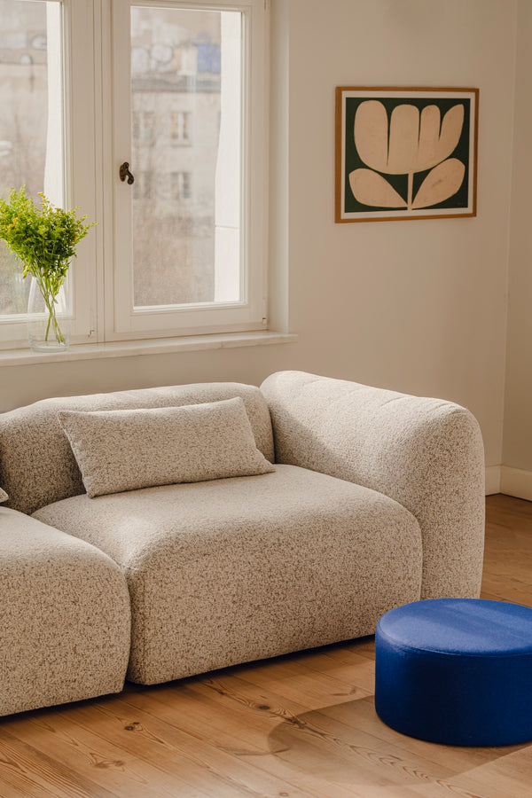 Vtwonen Noo.ma FOLK Poef - Blueberry Pie Wool