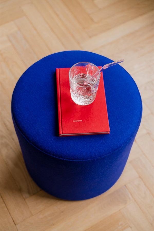 Vtwonen Noo.ma FOLK Poef - Blueberry Pie Wool