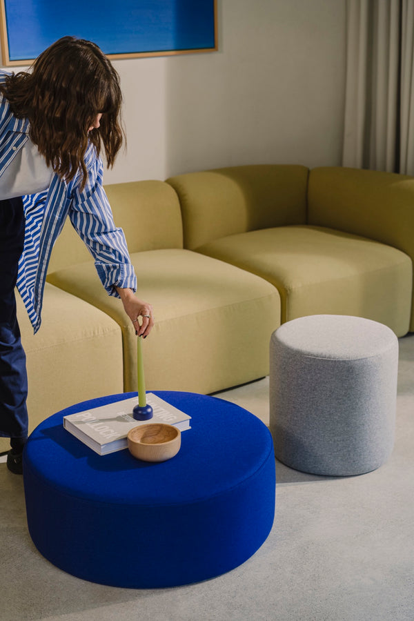 Vtwonen Noo.ma FOLK Poef - Universal Grey Wool