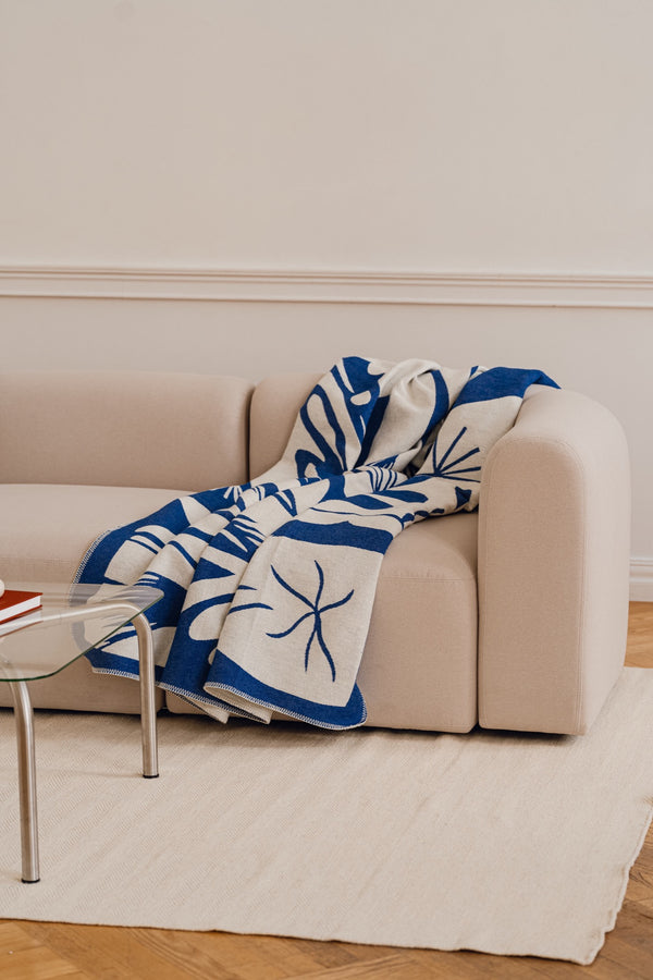 Vtwonen Noo.ma LINO Katoenen Deken - Blueberry Pie