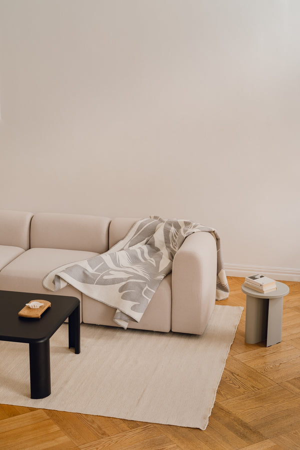 Vtwonen Noo.ma LINO Katoenen Deken - Light Grey