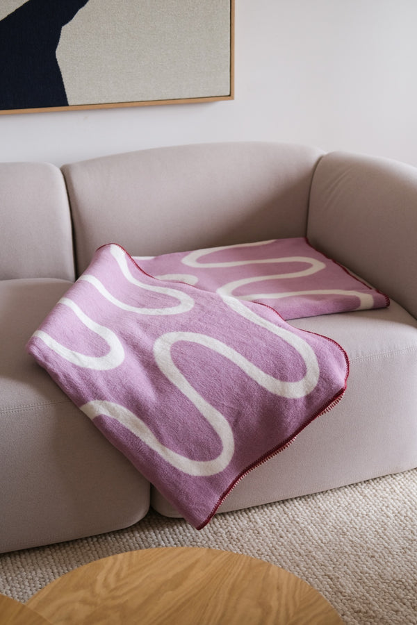 Vtwonen Noo.ma SWIRL Katoenen Deken - Lilac Fluff