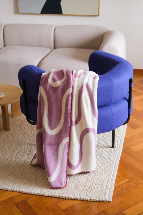 Vtwonen Noo.ma SWIRL Katoenen Deken - Lilac Fluff
