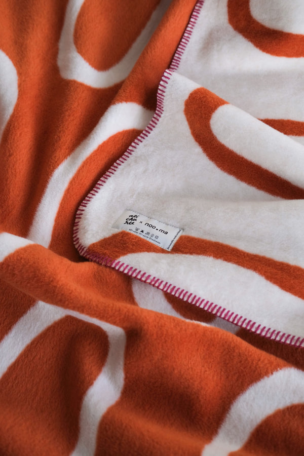 Vtwonen Noo.ma SWIRL Katoenen Deken - Terracotta