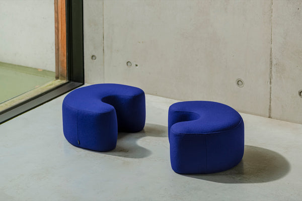 Vtwonen Noo.ma Ü Poef - Blueberry Pie Wool