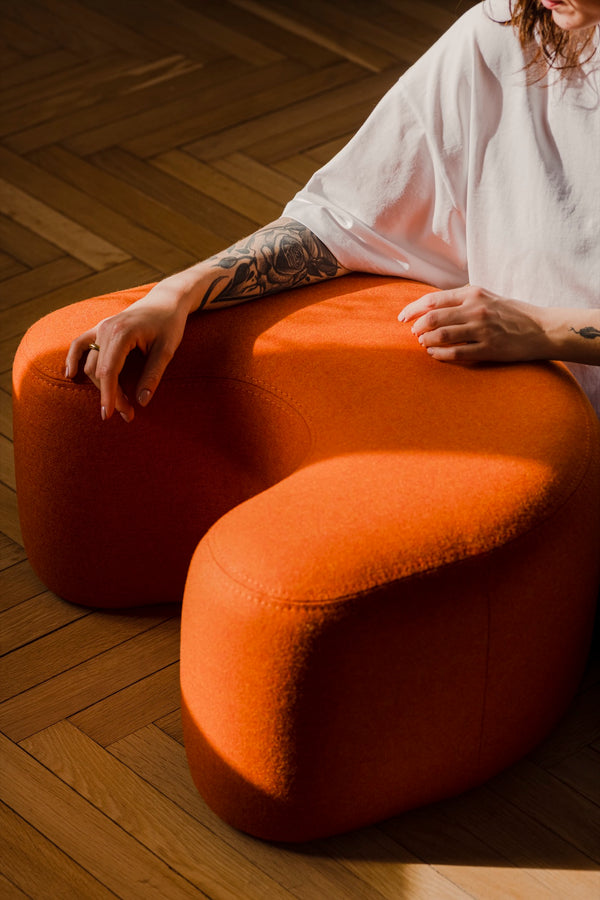 Vtwonen Noo.ma Ü Poef - Terracotta Wool