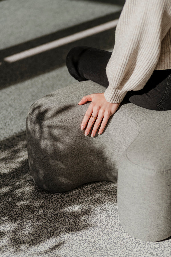 Vtwonen Noo.ma Ü Poef - Universal Grey Wool