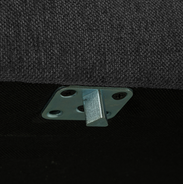 Vtwonen Vtwonen Poef Couple - Polyester - Donkergrijs - 44x100x100