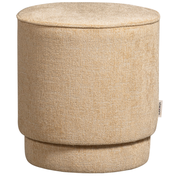 vtwonen vtwonen poef Pearl - Butter - Butter Melange - 45xØ40