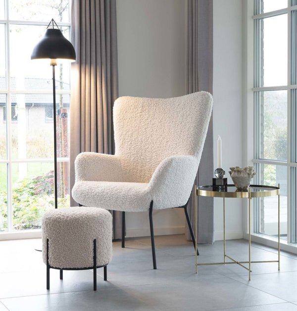 Vtwonen Rebellenclub Poefje Elora - Wit