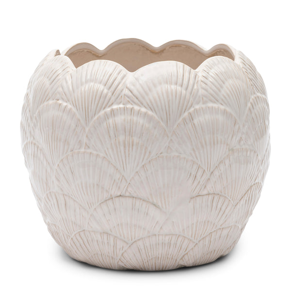 vtwonen Rivièra Maison - Shell Planter - Keramiek - Wit